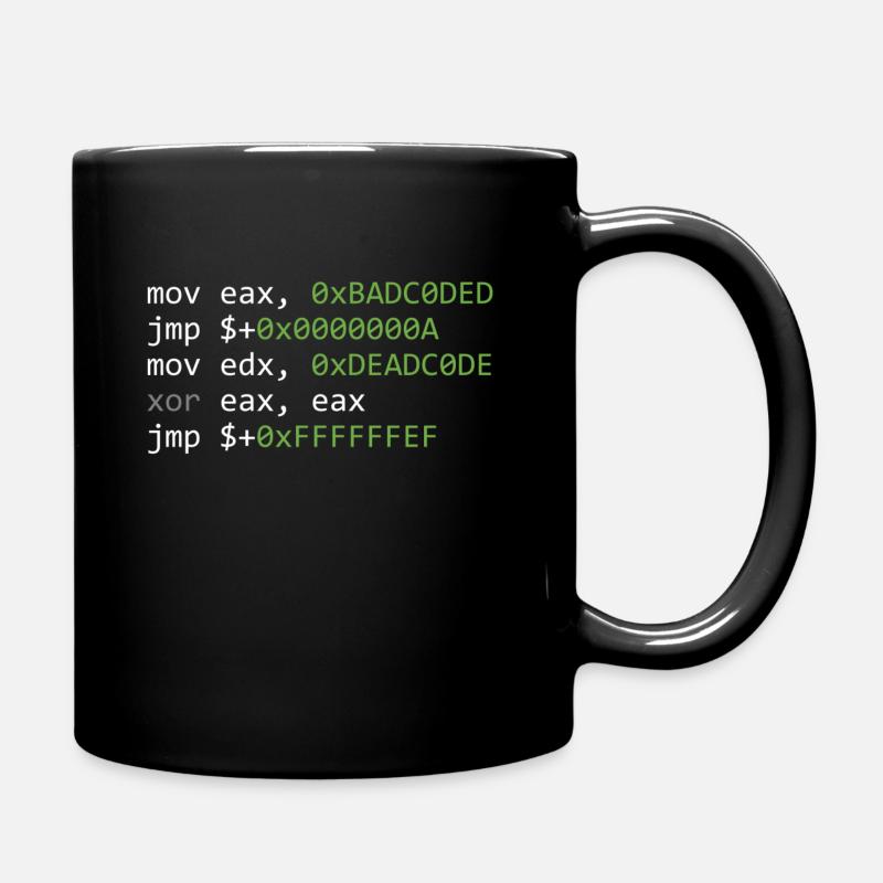 code - Full Colour Mug - black