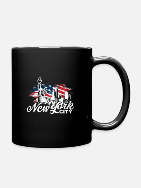 New York - Tasse einfarbig - Schwarz