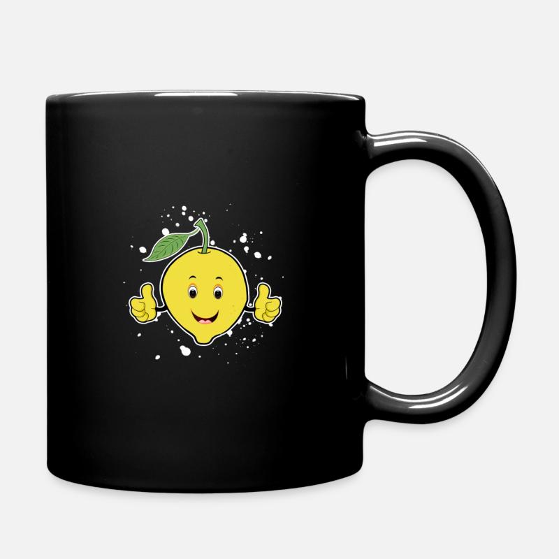 Zitrone - Tasse einfarbig - Schwarz