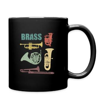 Blechblasinstrumente Brass Trompete Tuba Posaune - Tasse einfarbig - Schwarz - Rechts