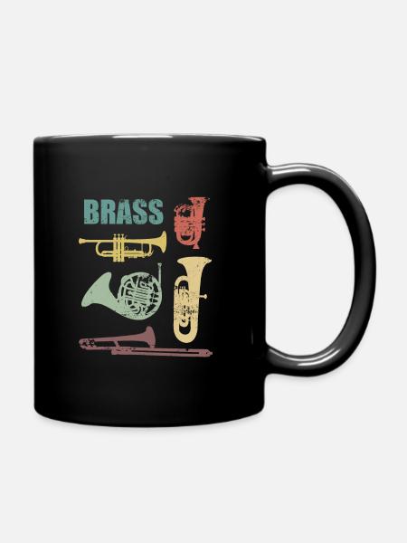 Blechblasinstrumente Brass Trompete Tuba Posaune - Tasse einfarbig - Schwarz