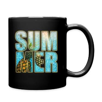 Summer - Tasse einfarbig - Schwarz - Rechts