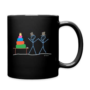 Gleichgeschlechtlich heiraten Homo Ehe Akzeptanz - Tasse einfarbig - Schwarz - Rechts