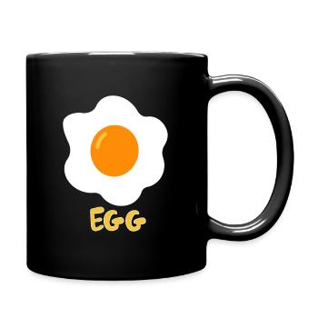 Oeuf sur le plat - Mug uni - noir - Droite