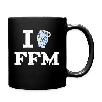 Apfelwein FFM Frankfurt Liebe Bembel Schoppe - Tasse einfarbig - Schwarz - Rechts