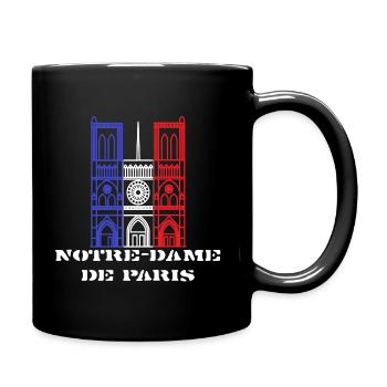 Notre-Dame de Paris,Frankreich Shirt,france Fahne - Tasse einfarbig - Schwarz - Rechts