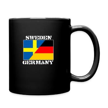 Suède Allemagne, Allemagne Suède, chemise de drapeau - Mug uni - noir - Droite