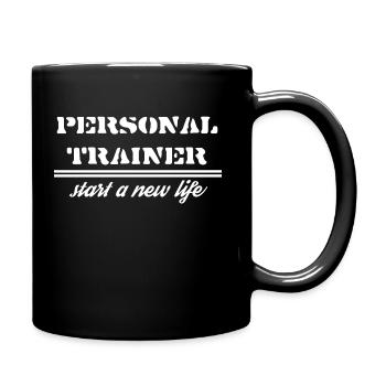 Personal Trainer, Coach, Fitness, Wellness, Diet Shirt - Full Colour Mug - black - Right