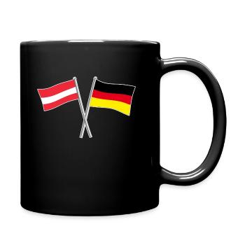 Deutschland Österreich Geschenk - Tasse einfarbig - Schwarz - Rechts