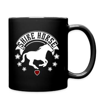 Cheval Cheval Race Shire Cheval Silhouette - Mug uni - noir - Droite