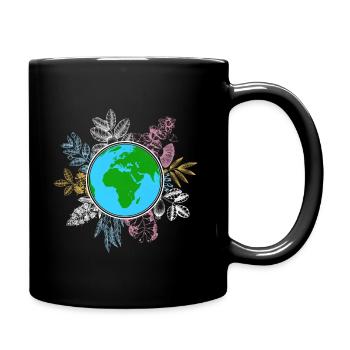 Erde Natur Planet Retten - Tasse einfarbig - Schwarz - Rechts