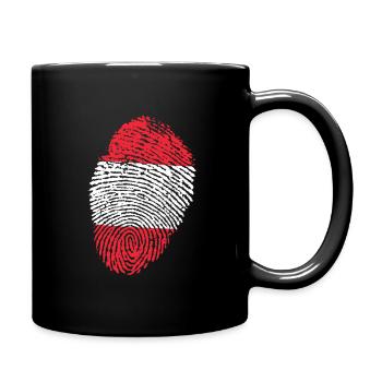 Empreinte digitale Autriche empreinte digitale - Mug uni - noir - Droite