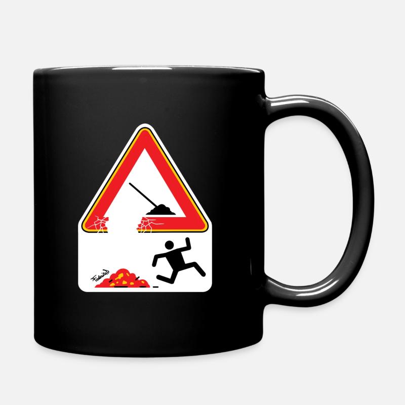 Männer bei der Arbeit - Tasse einfarbig - Schwarz