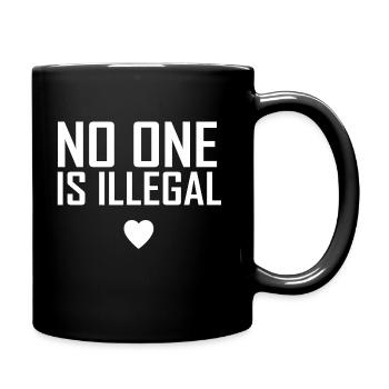 personne n'est illégal - Mug uni - noir - Droite