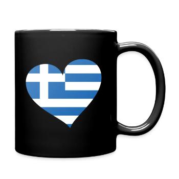 Griechenland - Tasse einfarbig - Schwarz - Rechts
