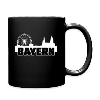 Bayern - Tasse einfarbig - Schwarz - Rechts