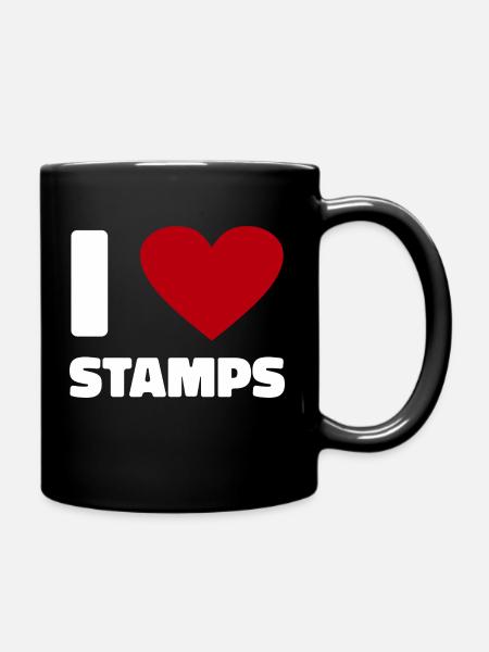 Philately stamps stamps stamps shirt gifts - Full Colour Mug - black