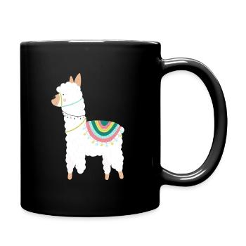 LAMA ALPAKA Symbol Baby Festival - Tasse einfarbig - Schwarz - Rechts