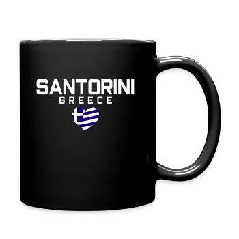 SANTORINI Greece Griechenland - Full Colour Mug - black - Right