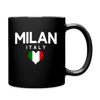 Milan Italy Mailand Italien - Tasse einfarbig - Schwarz - Rechts