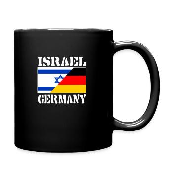 Israel Germany, Germany, friendship, flag shirt - Full Colour Mug - black - Right