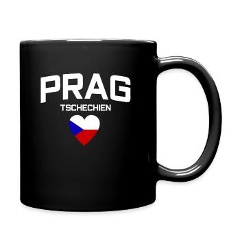 Prag Tschechien - Tasse einfarbig - Schwarz - Rechts