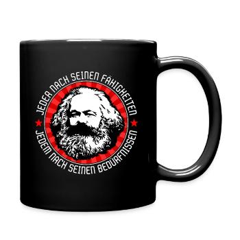 Karl Marx – Jeder nach seinen Fähigkeiten... - Tasse einfarbig - Schwarz - Rechts