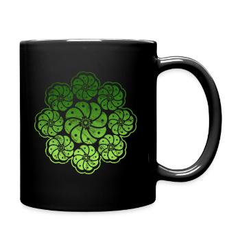Peyote Cactus Mandala - Full Colour Mug - black - Right