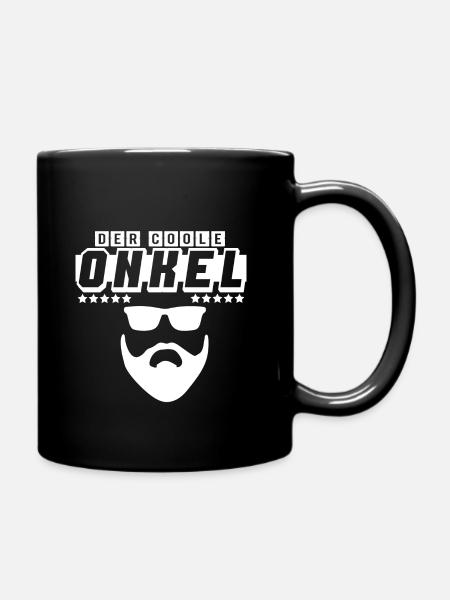 Der coole Onkel! - Tasse einfarbig - Schwarz