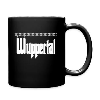 Wuppertal Schwebebahn,Shirt Wuppertaler Stadt - Tasse einfarbig - Schwarz - Rechts