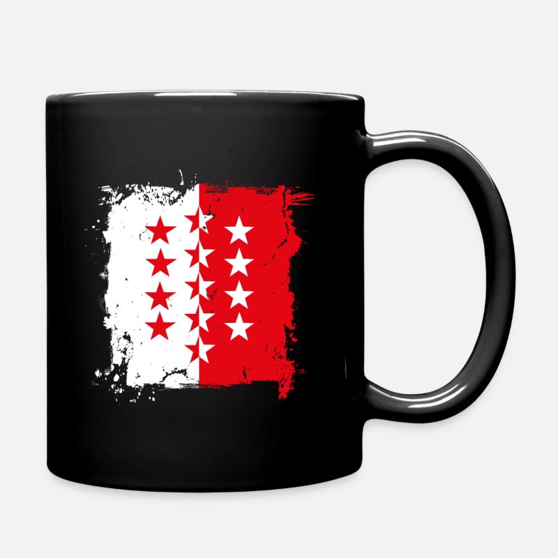 WALLISER WAPPEN - Tasse einfarbig - Schwarz