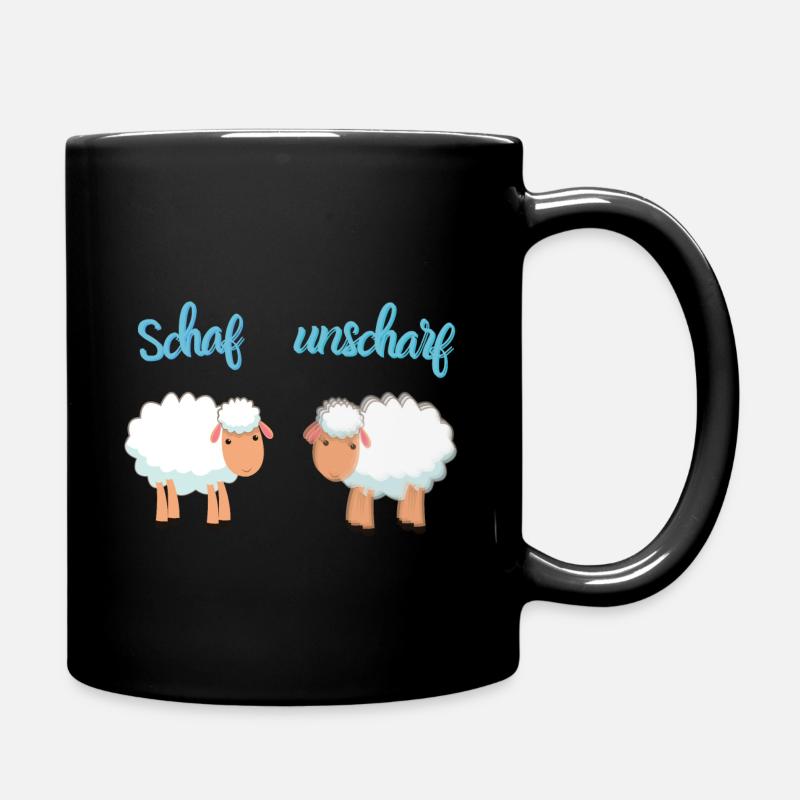 Schaf Unscharf FUN WEAR - Tasse einfarbig - Schwarz
