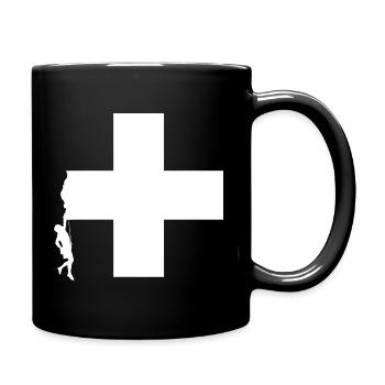 schweiz 03 urlaub swiss klettern trekking camping - Tasse einfarbig - Schwarz - Rechts