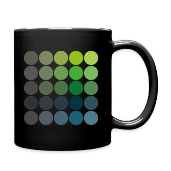 Cultform-Colors: sphères bleu-vert - Mug uni - noir - Droite