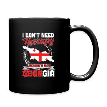 I do not need therapy only Georgia - Full Colour Mug - black - Right