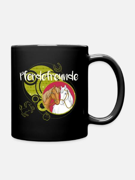 Bibi und Tina 'Pferdefreunde Amadeus und Sabrina' - Tasse einfarbig - Schwarz