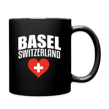 Basel Schweiz Switzerland - Full Colour Mug - black - Right