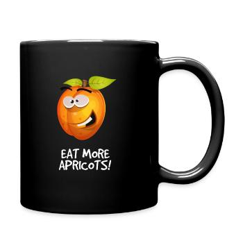 Apricot funny saying fruits man woman child - Full Colour Mug - black - Right
