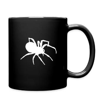 Spinne Spinnen Silhouette - Tasse einfarbig - Schwarz - Rechts
