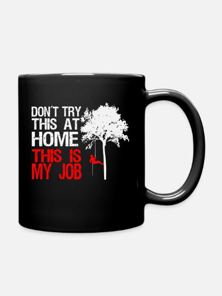 Grimpeur d'arbre arboriste profession forêt drôle - Mug uni - noir