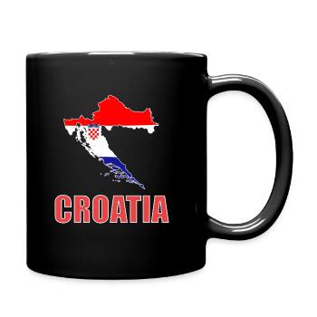 Croatia - Tasse einfarbig - Schwarz - Rechts