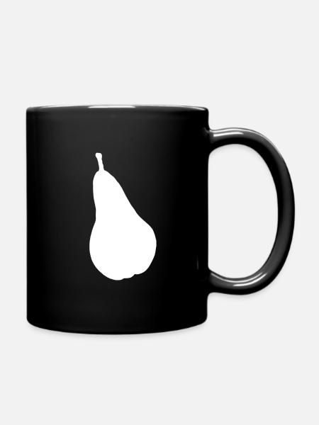 Birne - Tasse einfarbig - Schwarz