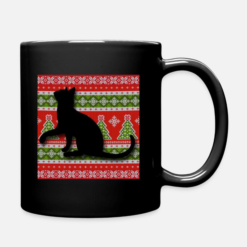 Chats de Noël Chats Chats - Mug uni - noir