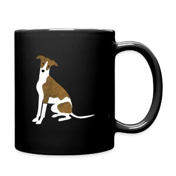 Whippet - Full Colour Mug - black - Right