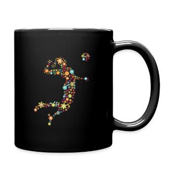 volley-ball - Mug uni - noir - Droite