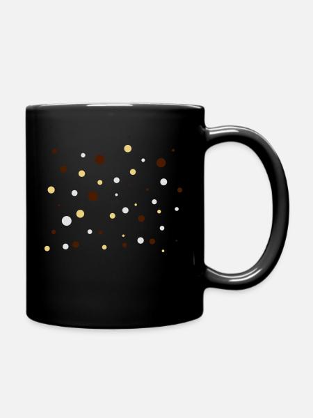 Punkte - Tasse einfarbig - Schwarz