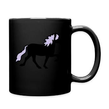 Cheval islandais - Mug uni - noir - Droite