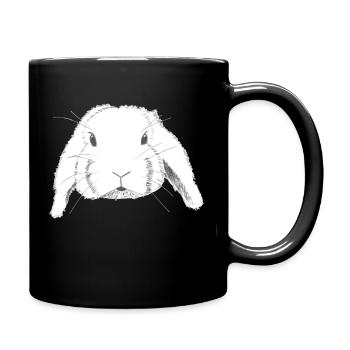 Aries Rabbit Drawing - Full Colour Mug - black - Right
