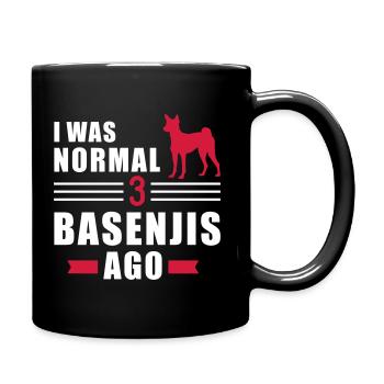 Basenji - Tasse einfarbig - Schwarz - Rechts