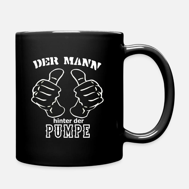 Feuerwehr,Mann hinter der Pumpe,Maschinist Shirt - Tasse einfarbig - Schwarz